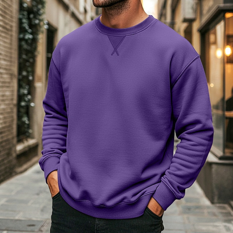 Kessoro unisex classic crew neck sweatshirt in light grey, white and black