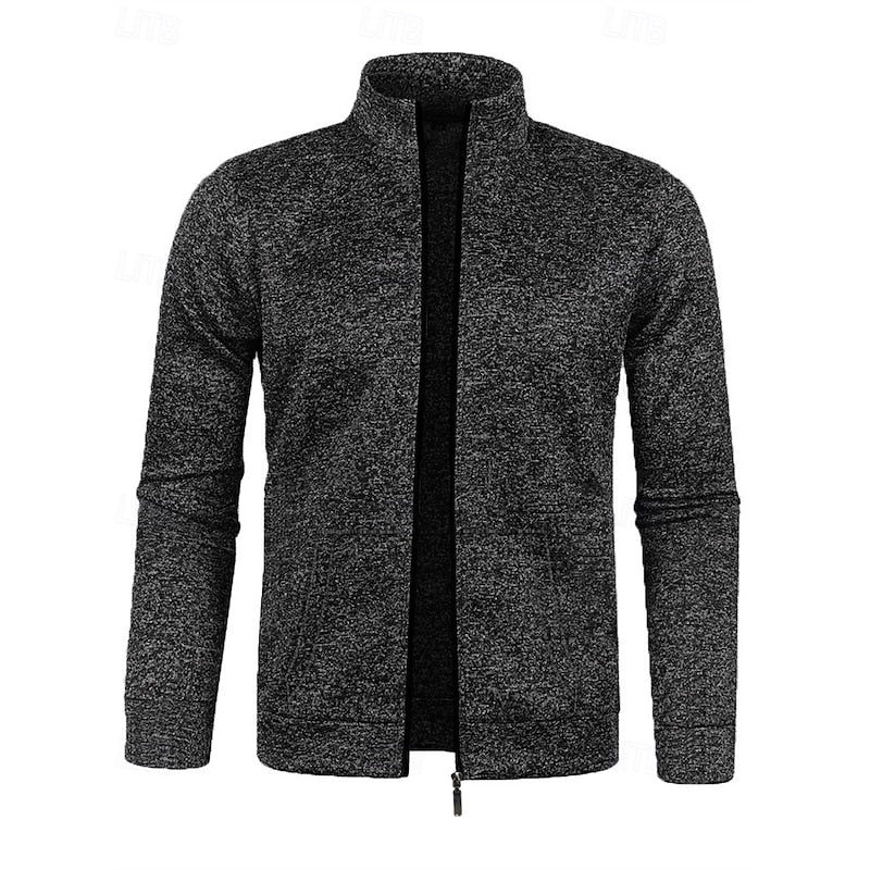Kessoro Men's Full-Zip Stand-Collar Jacket in navy blue, blue, grey and more colours, image 8 of 12.