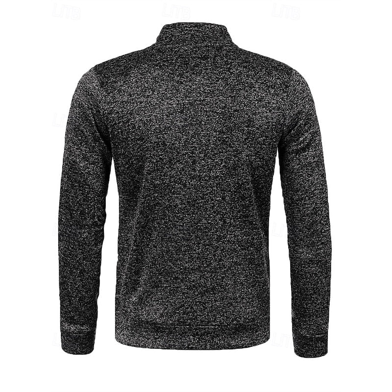 Kessoro Men's Full-Zip Stand-Collar Jacket in navy blue, blue, grey and more colours, image 9 of 12.